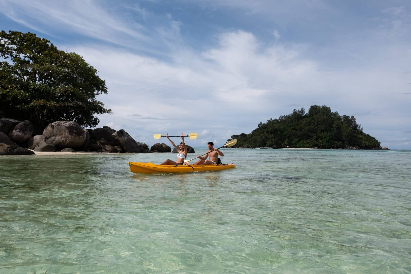 kayaking in the Ste Anne Marine Park Seychelles